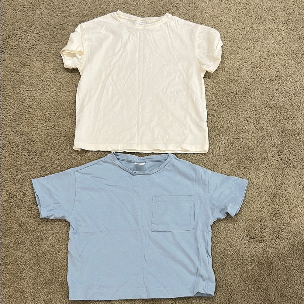 Kids Cream and Blue T-Shirts